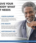 Nutraharmony Eye Vitamins - Lutein And Zeaxanthin Supplements - Areds2 Based Supplement For Seniors & Adults - Eye Health & Vision Support - Saffron Zinc Vitamins Copper Super Greens - Made In Usa 60 Capsules