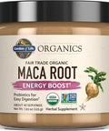 Garden Of Life Organics Fair Trade Gelatinized Peruvian Maca Root Energy Boost 7.93 Oz (225G) Powder With Probiotics Certified Organic Non-Gmo Vegan & Gluten Free Herbal Supplements
