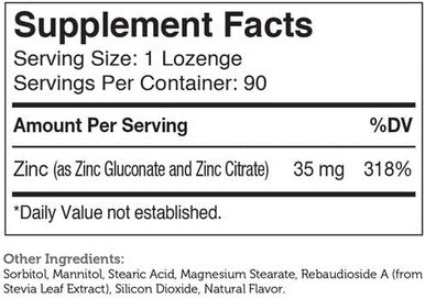 Zahler Zinc Lozenges, 35Mg Chewable Zinc Tablets, Immune Support Antioxidant Supplement, Great Tasting Zinc For Kids And Adults, Certified Kosher, 90 Lozenges