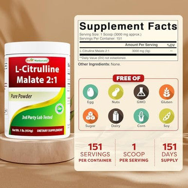 Best Naturals Lcitrulline Malate 2:1 Powder 1 Lb