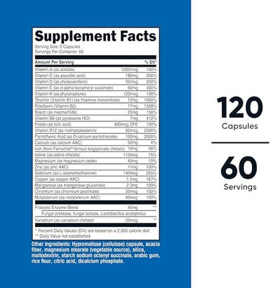 Nutricost Multivitamin With Probiotics 120 Vegetarian Capsules - Packed With Vitamins & Minerals