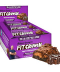 Fit Crunch Snack Size Protein Bars 6Layer Baked Bar 5G Of Sugar & Soft Cake Core (9 Bars Chocolate Coconut Almond)