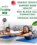 Lifeable Sugar Vitamin B12 Gummies 1000 Mcg Great Tasting B12 Vitamins Gummies Energy Mood And Metabolism Support B 12 Vitamin Gummies For Men Women Adults 90 Gummies