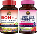 Vitalitown Women's Probiotics and Iron Supplement Bundle