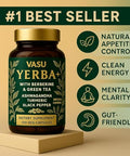 Vasu Yerba Yerba Mate Capsules 9 In 1 Blend With Barberry & Green Tea With Ashwagandha Amla Turmeric & Ginger Herbal Supplement For Clean Energy Focus & Digestive Support 100 Vegan Capsules