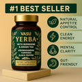 Vasu Yerba Yerba Mate Capsules 9 In 1 Blend With Barberry & Green Tea With Ashwagandha Amla Turmeric & Ginger Herbal Supplement For Clean Energy Focus & Digestive Support 100 Vegan Capsules