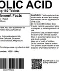 Folic Acid 400mcg 180 Tablets, Pregnancy and Fertility Supplement (Vitamin B9) UK Made. Pharmaceutical Grade