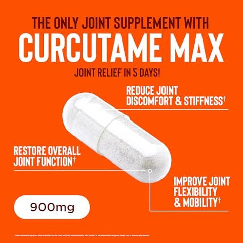 Relaxium Flexium Joint Support Supplement Drug With Curcutame Blend Turmeric Supplement Formulated To Support Comfort And Mobility 60 Capsules