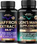 Nutraharmony Natural Saffron Extract & Organic Lions Mane Capsules