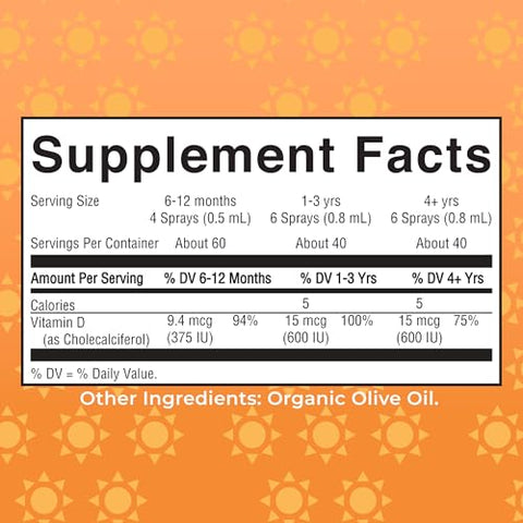 Maryruth'S Maryruth Organics Vitamin D Usda Organic Vit D3 Liquid Sugar Free Liquid Vit D Spray Immune Support For Adults & Kids Bone Health Vegan Gluten Free Non-Gmo 30 Servings