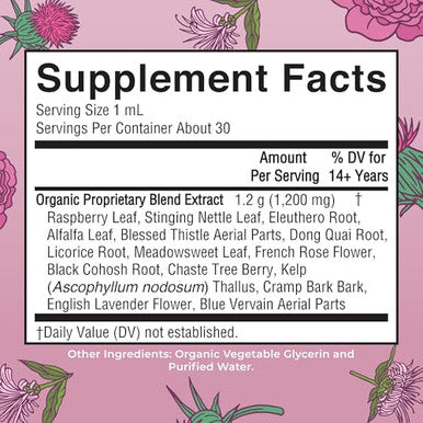 Maryruth's Organics Usda Organic Women's Wellness Liquid Herbal Supplements