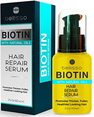 Bellisso Biotin Scalp Scrub Shampoo Conditioner & Hair Serum Set For Men & Women - Thickening Repairing Volumizing - Unscented - 42.45 Fl Oz