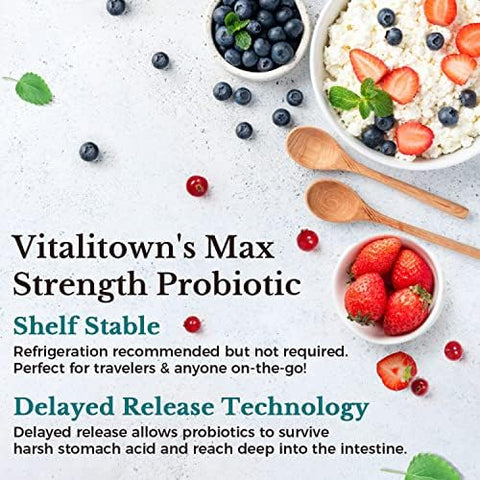 Vitalitown Probiotics 120B 30Ct Organic Beet Root 60 Capsules 1300Mg