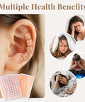 Goclimber Ear Seeds Acupuncture Kit Auricular Sticker Kit With Ears Seed Acupressure Ear Chart Acupuncture Pen Tweezers 1080Pcs