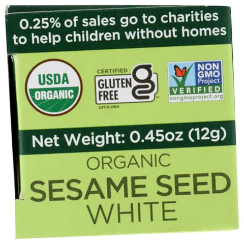 SPICELY Organic White Sesame Seeds 0.45 OZ