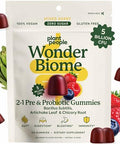 Plant People Wonderbiome 2-In-1 Prebiotic + Probiotic Gummies â€“ Zero-Sugar Vegan Digestive Health & Bloating Relief â€“ 5 Billion Cfu Bacillus Subtilis De111 + Artichoke & Chicory â€“ 60 Count