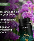 Ambrosial Ambrosial Milk Thistle 4000mg | High Strength Liver Support Antioxidant | Liver Detox Supplement (Pack of 1-120 Tablets)