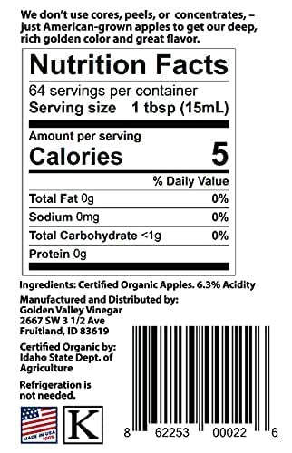 Fairchild's Organic Raw and Unfiltered Apple Cider Vinegar 32 FL - Two Pack