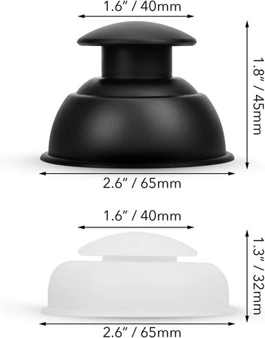 Silicone Cupping Therapy Sets Cups Massage,12Pcs Professional Vacuum Cupping Anti Cellulite Suction Cup For Facial Body Massage,Deep Tissue,Myofascial Release,Pain Relief,Muscle Relaxation-Black+White
