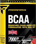 Primaforce Bcaa Powder (Watermelon) 7000Mg 2:1:1 Bcaas 30 Servings Postworkout Recovery Drink With Amino Acids And Real Salt For Men & Women