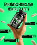 VitaRaw Organic Lions Mane Supplement Capsules 2400 mg Powerful Nootropic Helps Maintain Memory Energy and Mental Clarity Vegan Brain Booster Focus Pills Real Lions Mane Supplement