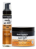 Aunt Jackie'S Award-Winning Biotin & Honey Ready Set & Hold Tight Bundle - Strengthen Lengthen & Protect Braids Locs Twists And Natural Styles (2 Products)