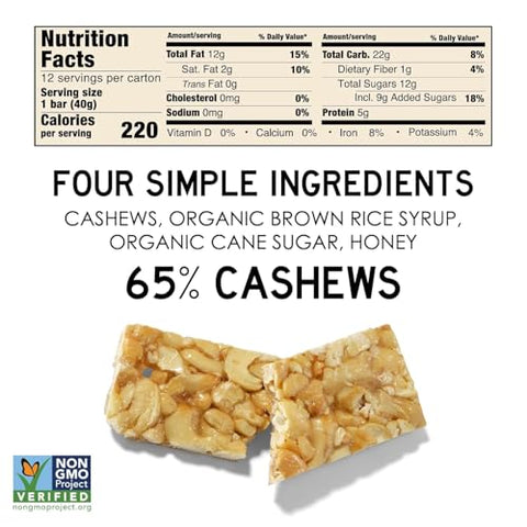 South 40 Snacks Cashew Nut Bar, 1.4 OZ