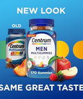 Centrum Multigummies Gummy Multivitamin For Men, Multivitamin/Multimineral Supplement With Selenium, Antioxidants And Vitamin D3, Assorted Fruit Flavor - 170 Count
