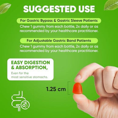 Barislim Bariatric Multivitamin Gummies - Specially Formulated Gummy Vitamin For Patients After Weight Loss Surgery - Easy To Digest & Great Tasting Fruit Flavors Pack Of 3 (90 Fruit Chews)