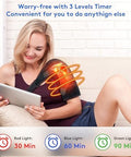 Heated Shoulder Wrap For Men Women - Electric Shoulder Heating Pad With 3 Massager And Heat Settings And Timer Modes, Heated Shoulder Braces For Neck And Shoulder Deep Issue