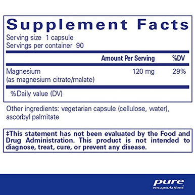 Pure Encapsulations Mag citrate/malate 120 mg 90 vcaps