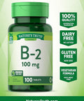 Nature's Truth Vitamin B-2 100mg Tablets, 100 Count