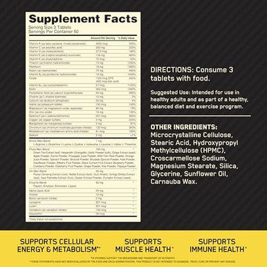 Optimum Nutrition Opti-Men, Vitamin C, Zinc And Vitamin D, E, B12 For Immune Support Mens Daily Multivitamin Supplement, 150 Count (Packaging May Vary)