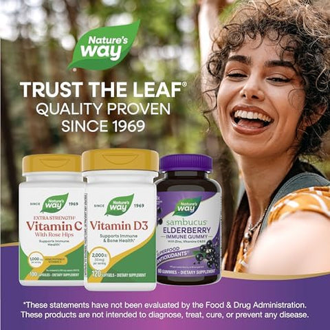 NatureS Way Vitamin D3 Bone Health And Immune Function 2000 Iu (50 Mcg Per Serving) 120 Softgels (Packaging May Vary)