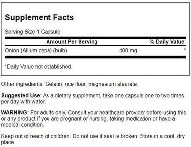 Swanson Full Spectrum Onion (Bulb) 400 Milligrams 60 Capsules