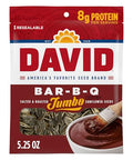 DAVID SEEDS Roasted and Salted Bar-B-Q Jumbo Sunflower Seeds, 5.25 oz, 12 Pack