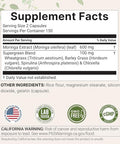 Micro Ingredients Moringa Oleifera 300 Capsules With Supergreens Blend Of Wheatgrass Barley Grass Spirulina & Chlorella Antioxidant Supplement Energy & Immune Support Non-Gmo
