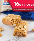 Atkins Peanut Butter Granola Protein Meal Bar High Fiber 16G Protein 1G Sugar 4G Net Carb & Endulge Chocolate Peanut Candies Dessert Favorite 0G Sugar 20 Counts