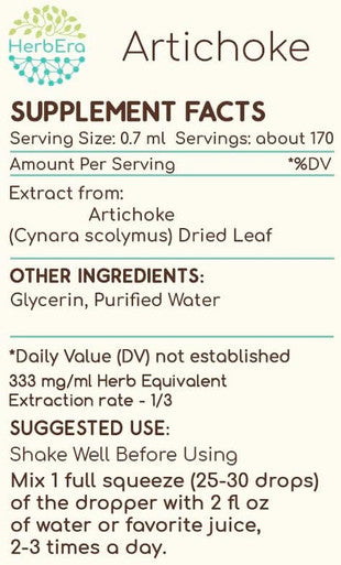 Artichoke B120 (2pcs) Alcohol-Free Herbal Extract Tincture, Concentrated Liquid Drops Natural Artichoke (Cynara scolymus) Dried Leaf (2x4 fl oz)