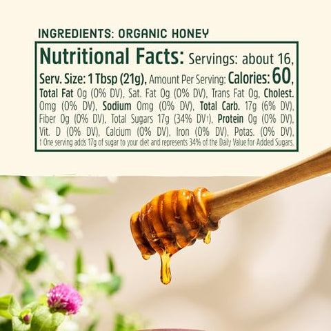 Organic Hive Raw & Unfiltered Organic Honey ÃƒÂ¢Ã¢â€šÂ¬Ã¢â‚¬Å“ 12 oz | 100% Pure | USDA Organic Certified | Sourced from CearÃƒÆ’Ã‚Â¡, Brazil | Natural Sweetener for Tea, Baking & Cooking