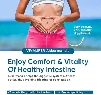 300 Billion Afu Akkermansia Probiotic Supplement - 120 Capsules 2 Month Supply Supports Digestive, Immune & Overall Health - Increases Glp-1 Production - For Men & Women