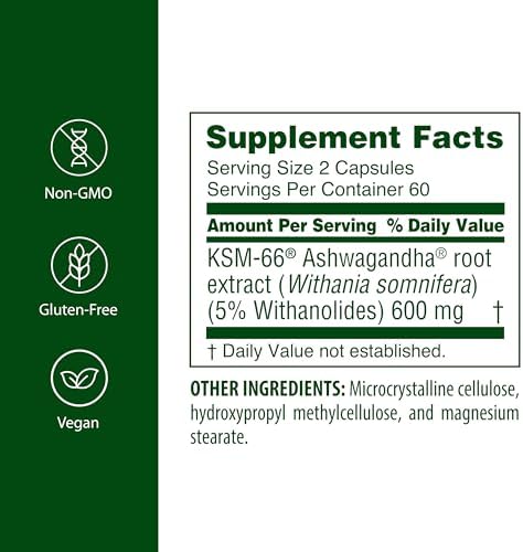 Flora Ashwagandha Ksm66 Stress Support Herbal Supplement Aids Better Sleep & Athletic Performance Vegan Nongmo & Gluten 120 Vegetarian Capsules