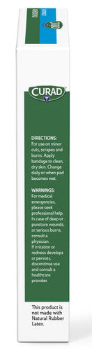 Curad White Waterproof Adhesive Pads 4 x 4 inches 4 Boxes