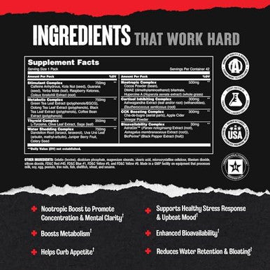 Animal Cuts Thermogenic Fat Burner Weight Loss Pills For Women And Men For Metabolism Energy Focus And Nootropic Brain Support With Ketones Appetite Suppressant Diet Pills 42 Packs