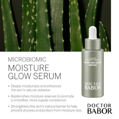 Babor Microbiomic Moisture Glow Serum Probiotic Face Serum With Light Reflecting Pigments To Give Skin Radiant Glow Hyaluronic Acid & Aloe Vera For Plump Moisturized Skin 1 Oz