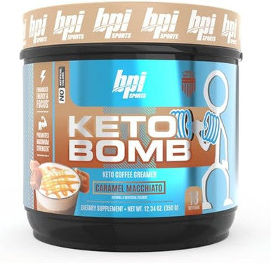 Bpi Sports Keto Bomb Promotes Energy Hydration And Fat Loss Mct And Electrolytes Sugar With Calcium French Vanilla Latte 18 Servings