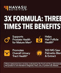 Havasu Nutrition Saw Palmetto Supplement With Stinging Nettle And Pumpkin Seed Extract - Advanced 3X Formula - Dht Blocker Urinary Health And Prostate Support For Mens Health - Vegan Non-Gmo Capsules 2 Month Supply