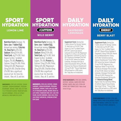 Nuun Hydration Electrolyte Tablets - Dissolvable In Water, Complete Pack 5 Essential Electrolytes For Hydration 1G Sugar Drink Mix Vegan, Non-Gmo 4 Pack (40 Total Servings)