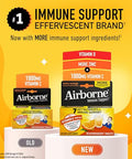 Airborne 1000Mg Vitamin C With Zinc Effervescent Tablets, Immune Support Supplement With Powerful Antioxidants Vitamins A C & E - 10 Fizzy Drink Tablets, Zesty Orange Flavor