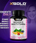 Vegan Women'S Daily Multivitamin 50 Plus With Organic Wholefood Based Natural Ingredients, Ginger, Maca, Multi-Vitamin B Complex & More - Energy Support, Immune System Booster -90 Capsules